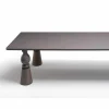 Tavolo da pranzo di design in legno rovere grigio, made in Italy,Teseo