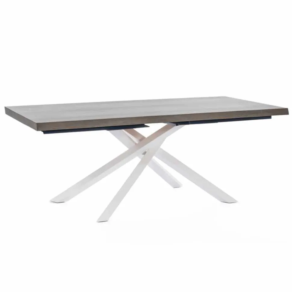 Tavolo da Pranzo di Design in Legno e Metallo Made in Italy - Skipper