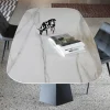 Tavolo da Pranzo Ellittico in Acciaio e Ceramica Lucida Florim - Gelsino