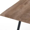 Tavolo da Pranzo in Acciaio con Piano in Mdf Finitura Quercia  - Gherardo