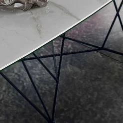 Tavolo da Pranzo in Ceramica e Acciaio Made in Italy Alta Qualità - Ezzellino