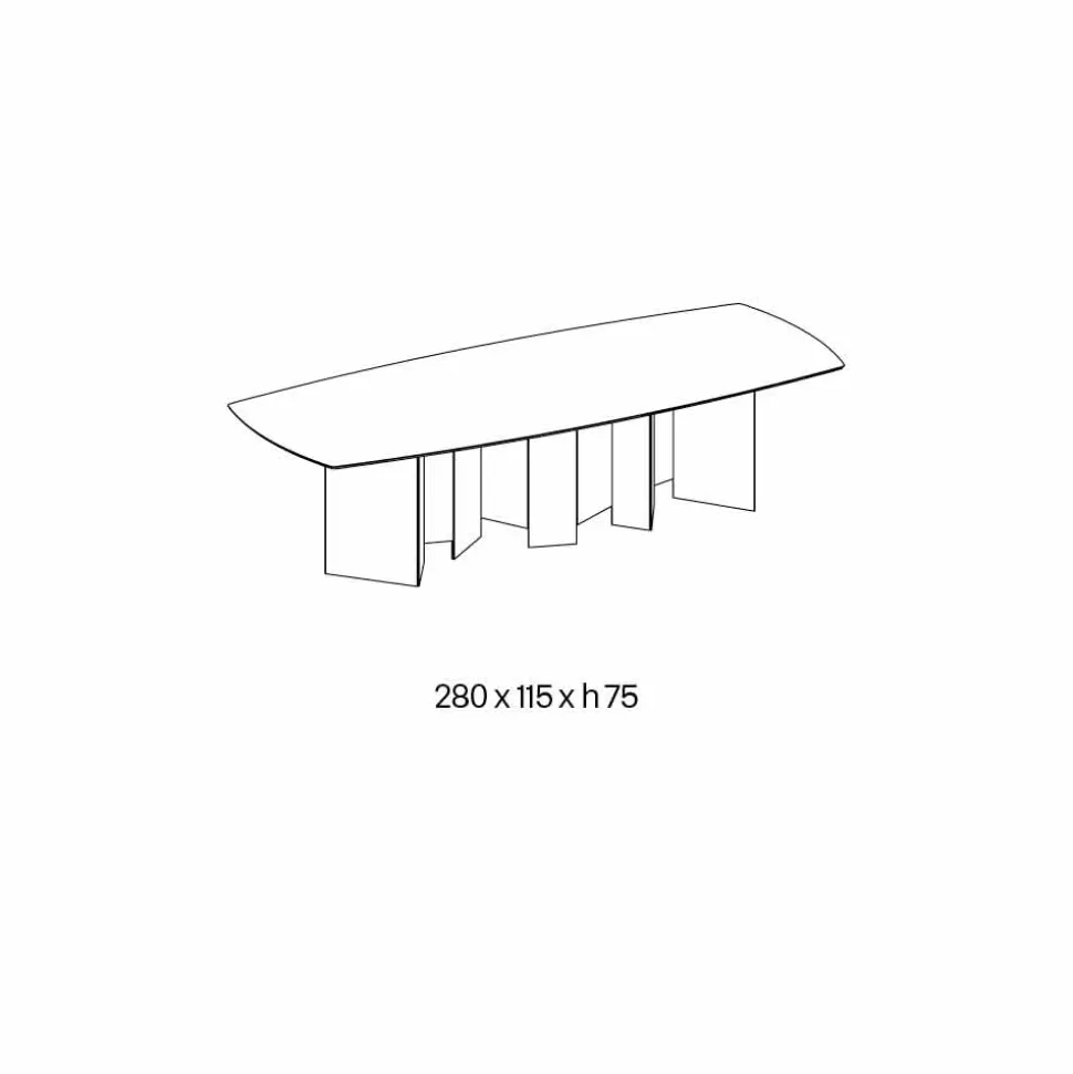 Tavolo da Pranzo in Ceramica e Base in Vetro Extrachiaro Made in Italy – Random