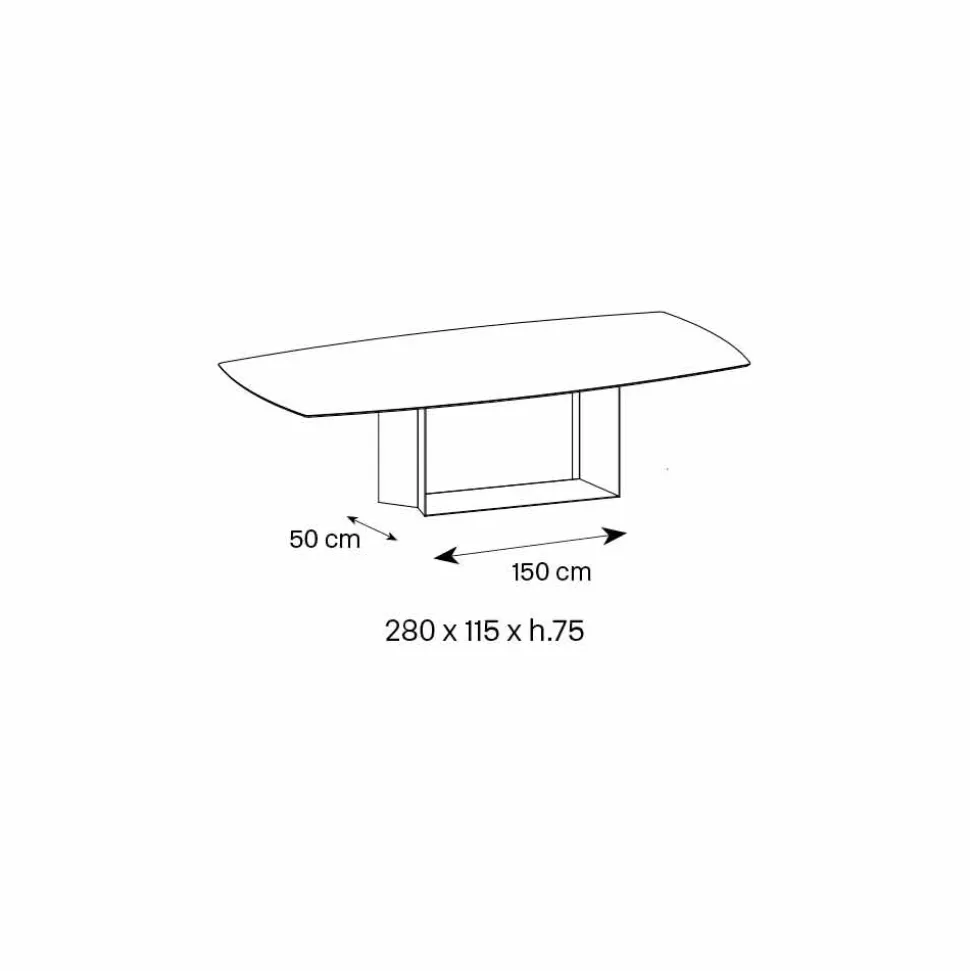Tavolo da Pranzo in Ceramica Emperador e Metallo Bronzo Made in Italy – Moro