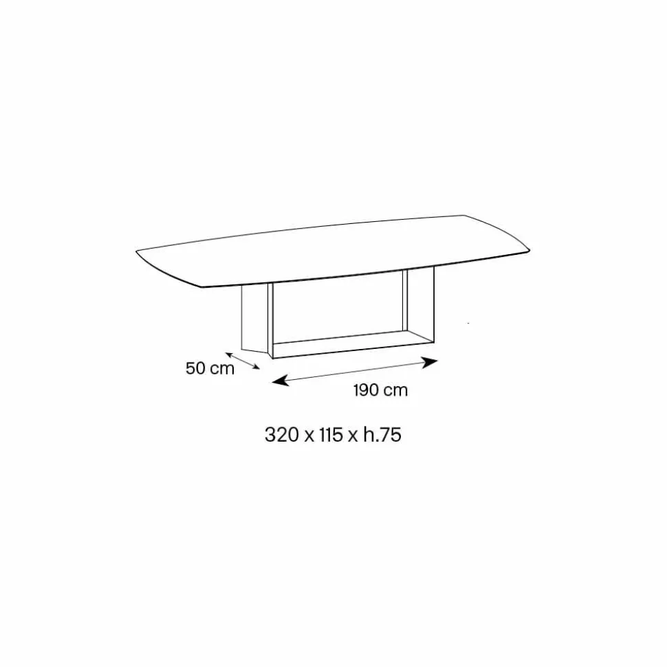 Tavolo da Pranzo in Ceramica Emperador e Metallo Bronzo Made in Italy – Moro