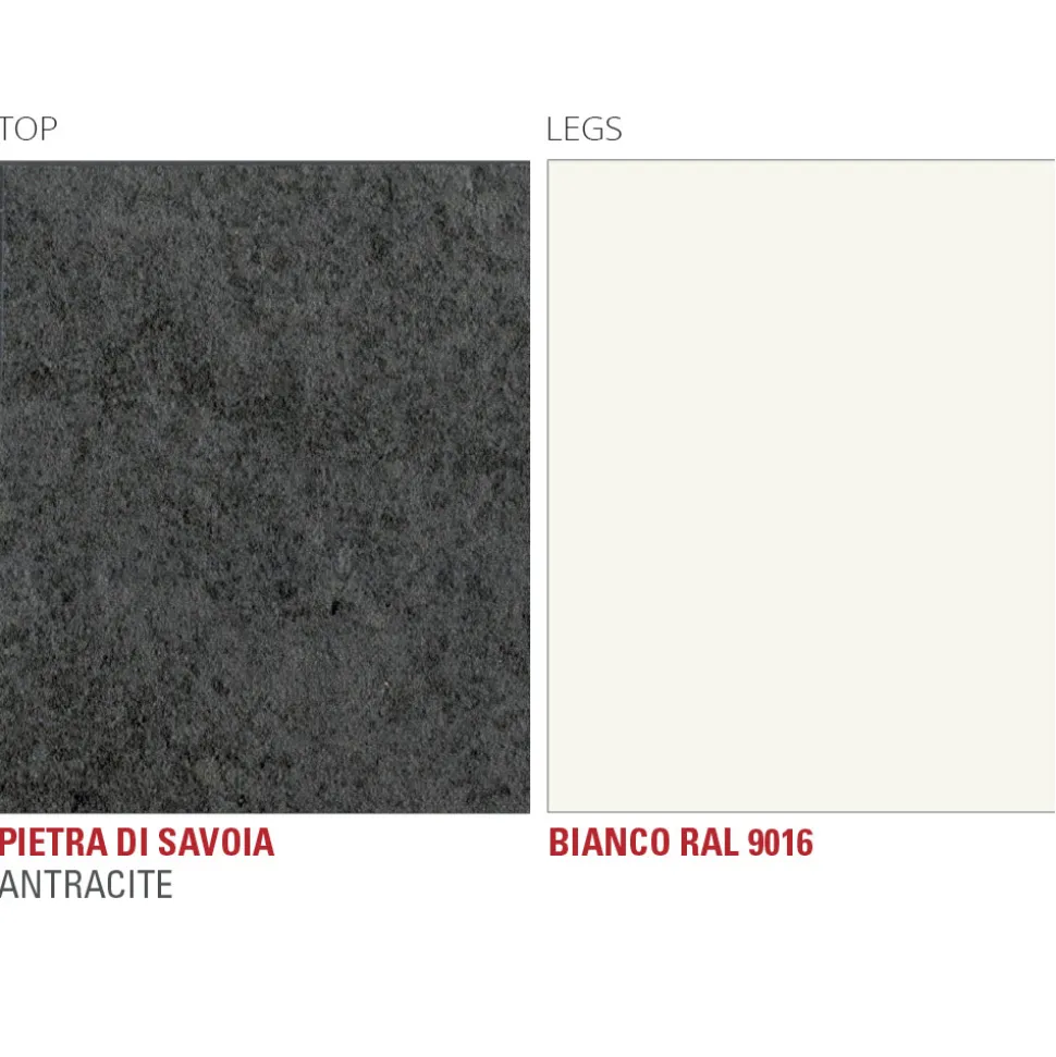 Tavolo da Pranzo in Laminam con Struttura in Alluminio Made in Italy - Bavaria