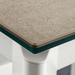 Tavolo da Pranzo in Laminam con Struttura in Alluminio Made in Italy - Bavaria