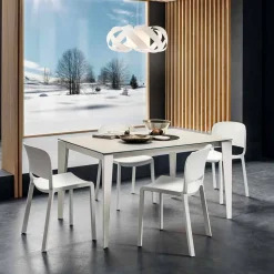 Tavolo da Pranzo in Laminam e Metallo Verniciato Realizzato in Italia - Efisto