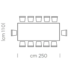 Tavolo da Pranzo in Laminato HPL e Acciaio Made in Italy Pregiato - Settimmio
