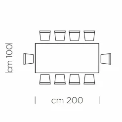Tavolo da Pranzo in Laminato HPL e Acciaio Made in Italy Pregiato - Settimmio