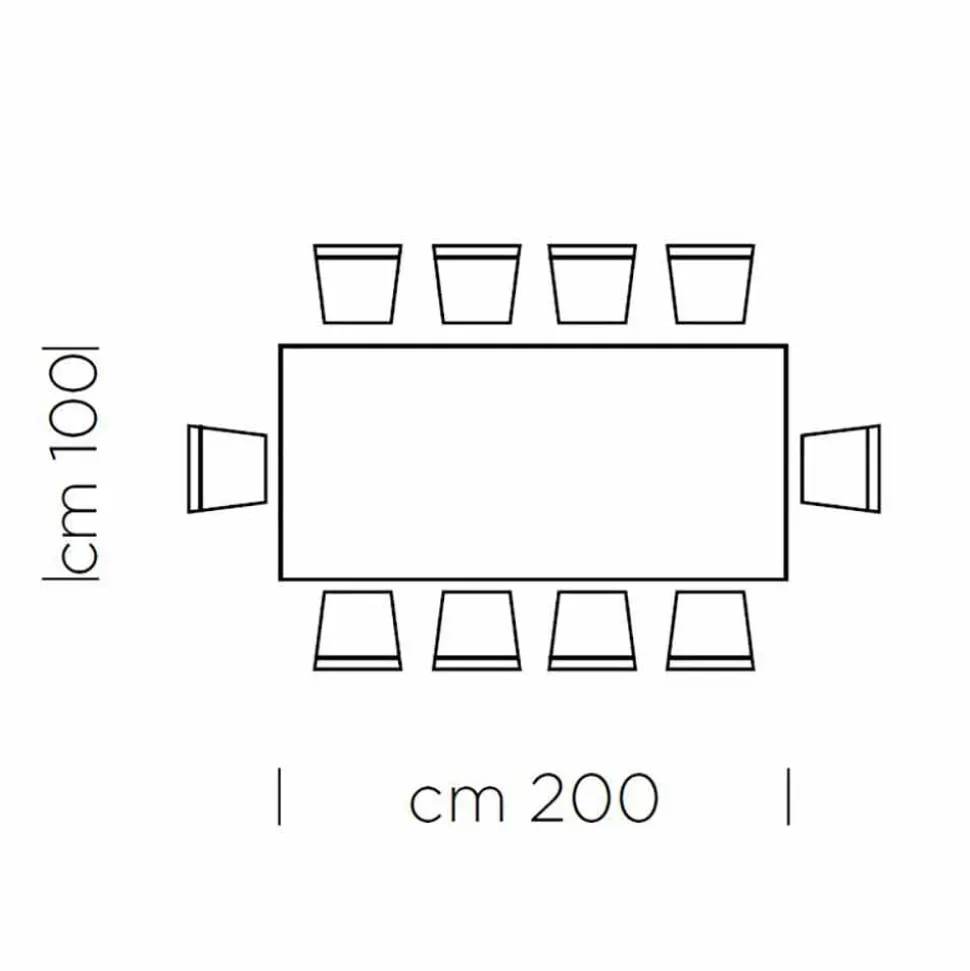 Tavolo da Pranzo in Laminato HPL e Acciaio Made in Italy Pregiato - Settimmio