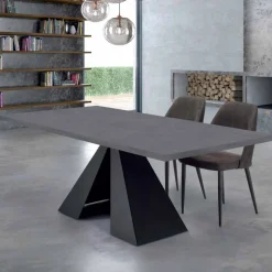 Tavolo da Pranzo in Laminato HPL e Acciaio Made in Italy Alta Qualità - Dalmata