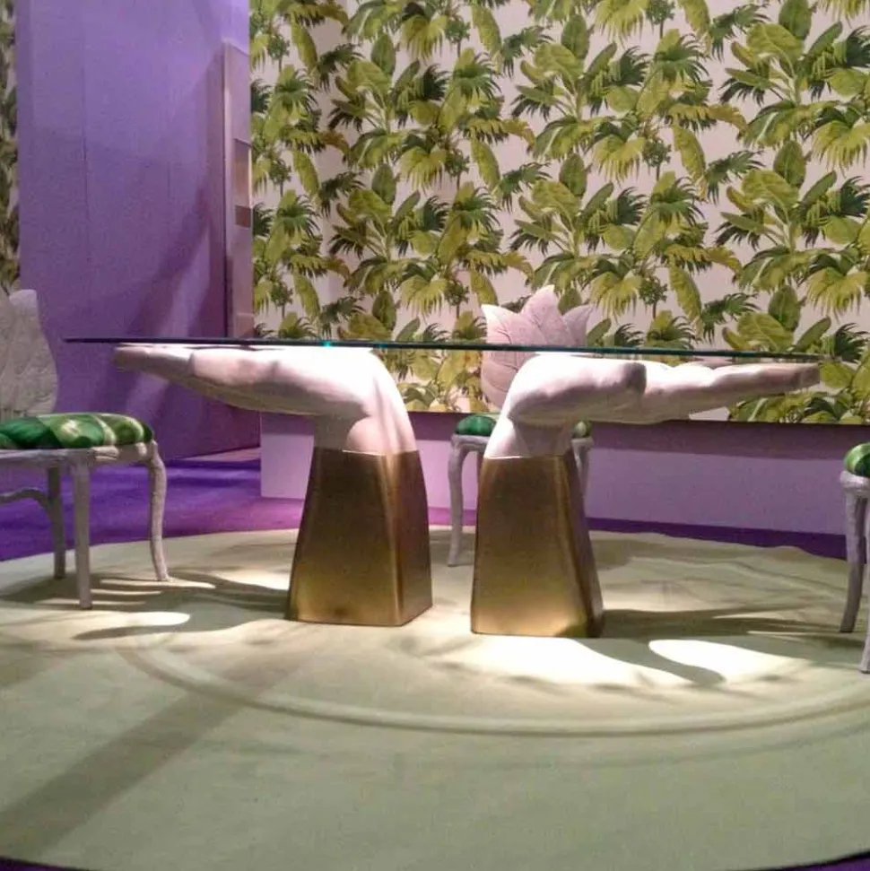 Tavolo da pranzo in legno con piano in vetro, made in Italy, Bartolo