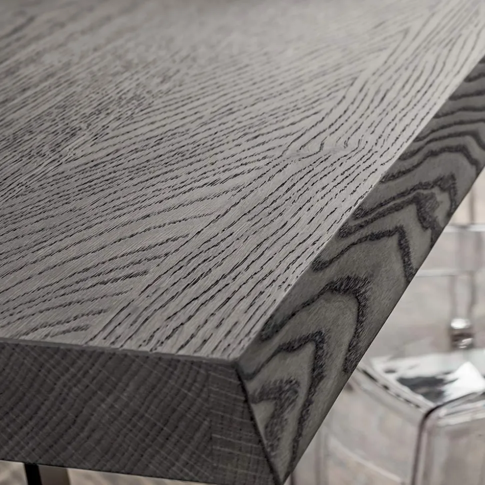 Tavolo da Pranzo in Legno e Alluminio Made in Italy, Pregiato - Lingotto
