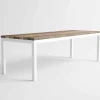 Tavolo da Pranzo in Legno e Alluminio da Esterno di Design Moderno - Gange