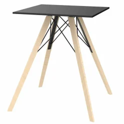 Tavolo da Pranzo in Legno e Hpl Design Quadrato, 4 Pezzi - Faz Wood by Vondom