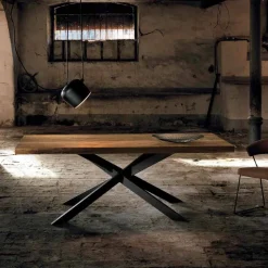Tavolo Da Pranzo in Legno Massello Made in Italy - Oncino