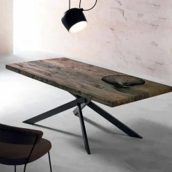 Tavolo Da Pranzo in Legno Massello Made in Italy - Oncino