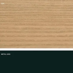 Tavolo da pranzo in legno MDF e metallo moderno made in Italy, Dionigi