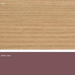Tavolo da pranzo in legno MDF e metallo moderno made in Italy, Dionigi