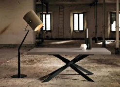 Tavolo da Pranzo in Legno Rovere e Metallo Made in Italy - Oncino