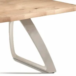 Tavolo da Pranzo in Metallo e Rovere Impiallacciato Made in Italy - Aryssa