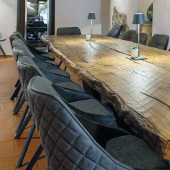 Tavolo da Pranzo in Quercia Secolare e 14 Sedie Incluse Made in Italy - Dite