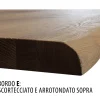 Tavolo da Pranzo in Rovere Massello e Base in Cristallo Made in Italy - Iker