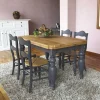 Tavolo da Pranzo in Rovere Nodato e 4 Sedie Incluse Made in Italy