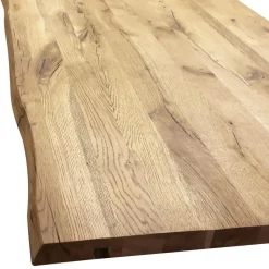 Tavolo da Pranzo in Rovere Placcato Massellato e Metallo Made in Italy - Riad
