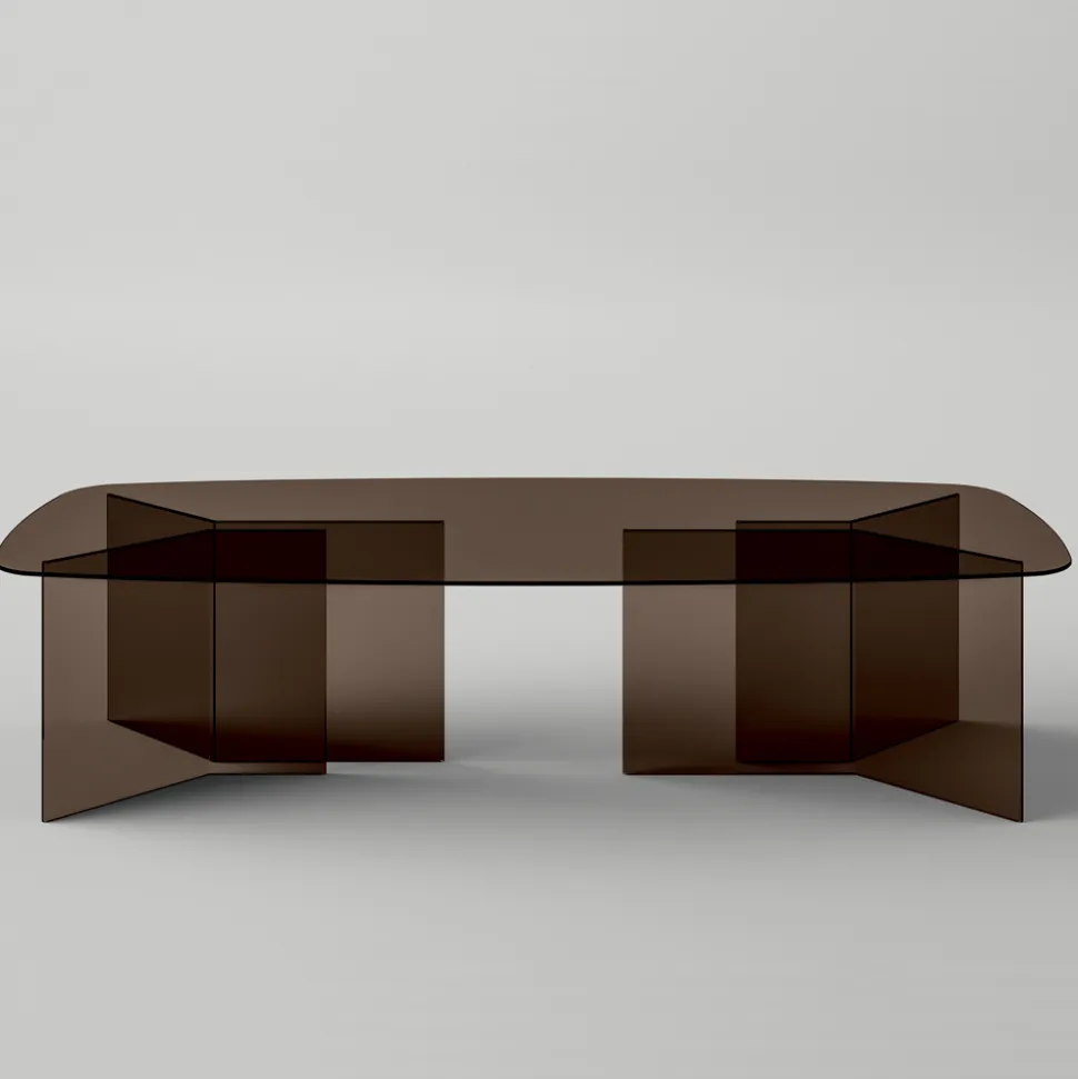 Tavolo da Pranzo in Vetro con Piano Rettangolare Made in Italy - Charles