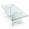 Tavolo da Pranzo in Vetro Extrachiaro di Design, Lusso Made in Italy - Pollinare