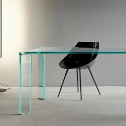 Tavolo da Pranzo in Vetro Extrachiaro Design di Lusso 4 Dimensioni - Kuduro