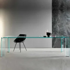 Tavolo da Pranzo in Vetro Extrachiaro Design di Lusso 4 Dimensioni - Kuduro