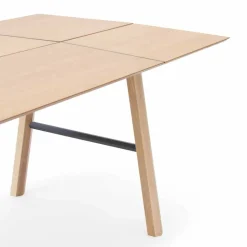 Tavolo da Pranzo Moderno in Legno di Frassino con Dettagli Neri o Oro - Andria