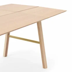 Tavolo da Pranzo Moderno in Legno di Frassino con Dettagli Neri o Oro - Andria
