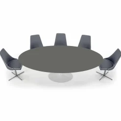 Tavolo da Pranzo Ovale con Piano in Fenix Made in Italy di Lusso - Dollars
