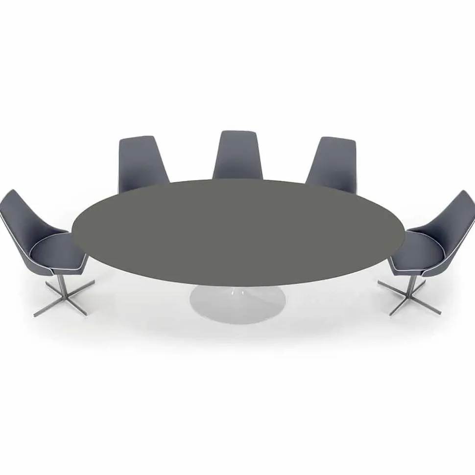Tavolo da Pranzo Ovale con Piano in Fenix Made in Italy di Lusso - Dollars