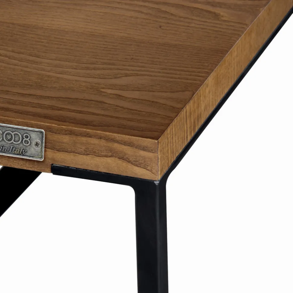 Tavolo da Pranzo Piano in Legno Massello Listellare Made in Italy - Adelio