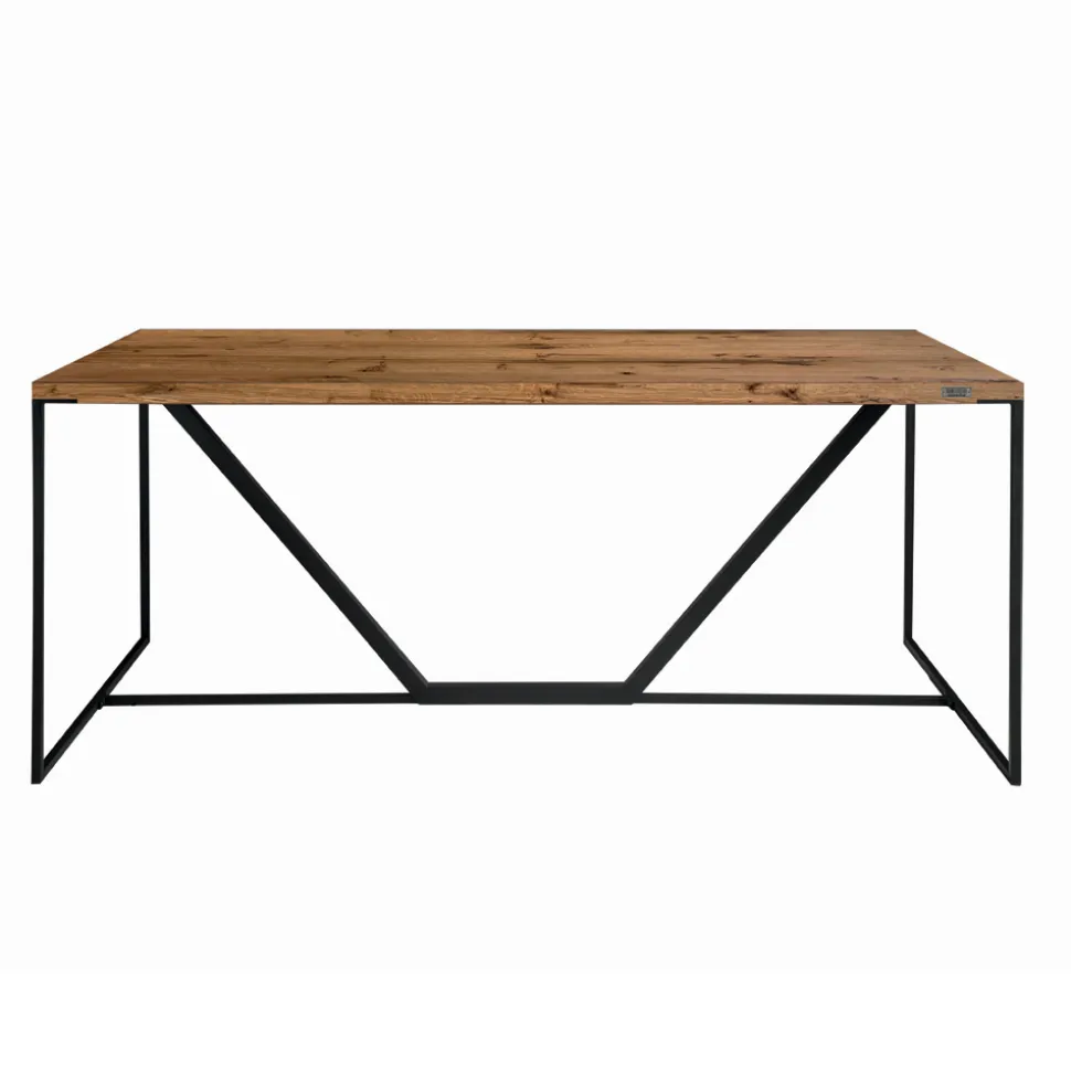 Tavolo da Pranzo Piano in Legno Massello Listellare Made in Italy - Adelio