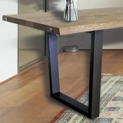 Tavolo da Pranzo Placcato in Rovere Nodato Massellato Made in Italy - Pilar