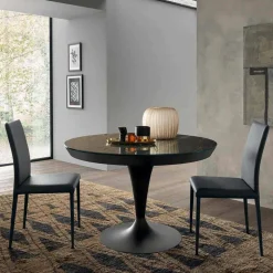 Tavolo da Pranzo Rotondo Allungabile in Ceramica Laminam Made in Italy - Lupetto