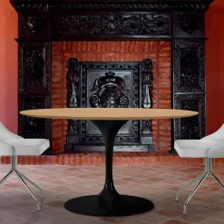 Tavolo da Pranzo Rotondo in Laminato HPL e Alluminio Made in Italy - Dollars