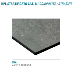 Tavolo da Pranzo Rotondo Metallo e Hpl Stratificato Made in Italy - Bastiano