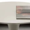 Tavolo da pranzo tondo bianco Topeka, design moderno