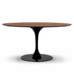 Tavolo da Pranzo Tondo con Piano Impiallacciato Made in Italy Pregiato - Dollars