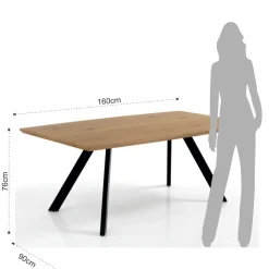 Tavolo da Salotto con Gambe in Acciaio e Piano in MDF - Terullio