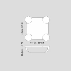 Tavolo da salotto di design in rovere moka Drummond