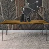Tavolo da Salotto in Rovere e Resina Epossidica Colorata Made in Italy - Magnus
