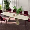 Tavolo da Soggiorno Allungabile con Piano a Botte in Ceramica Made in Italy - Occhiali