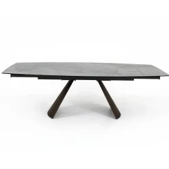 Tavolo da Soggiorno Allungabile con Piano a Botte in Ceramica Made in Italy - Occhiali